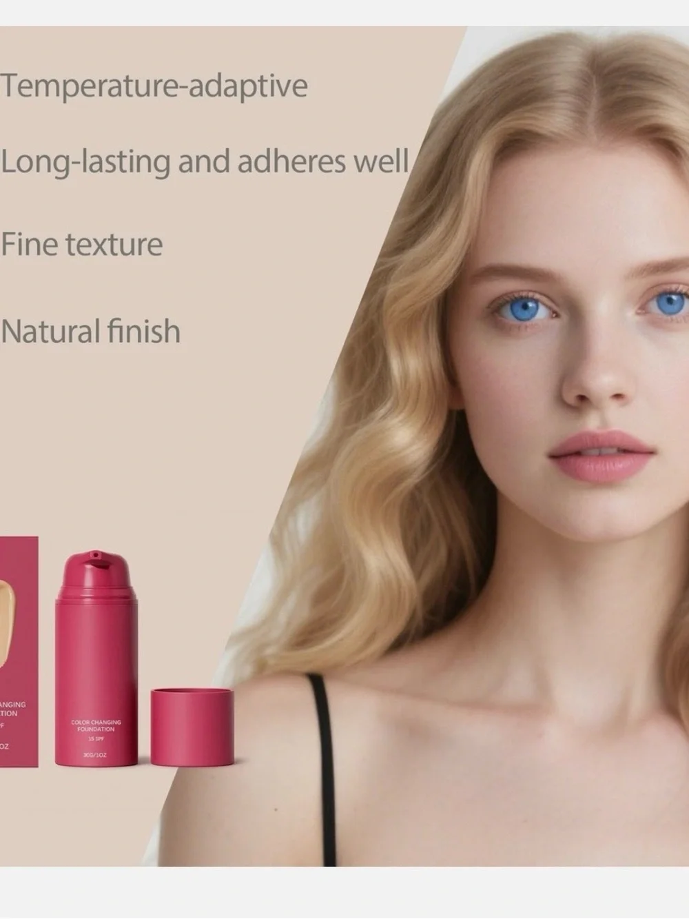 Color Changing Foundation - Beige Shade - Picture 3 of 4